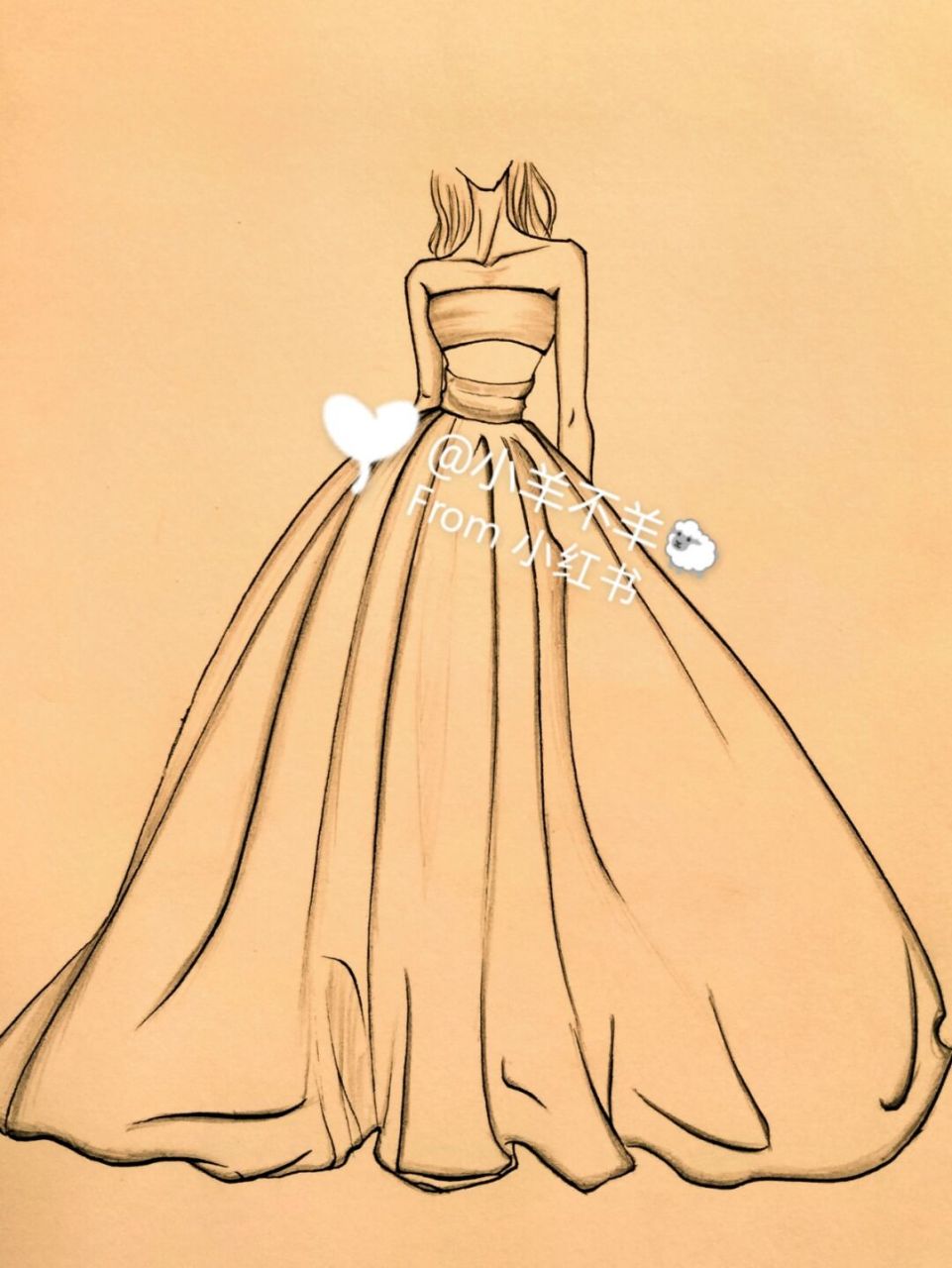 婚紗禮服與健身器材 當優雅邂逅力量——美女黑白簡筆畫繪畫教程